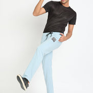Blue Printed Track Pant