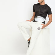 Off White Printed Track Pant