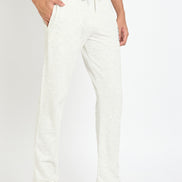 Off White Printed Track Pant