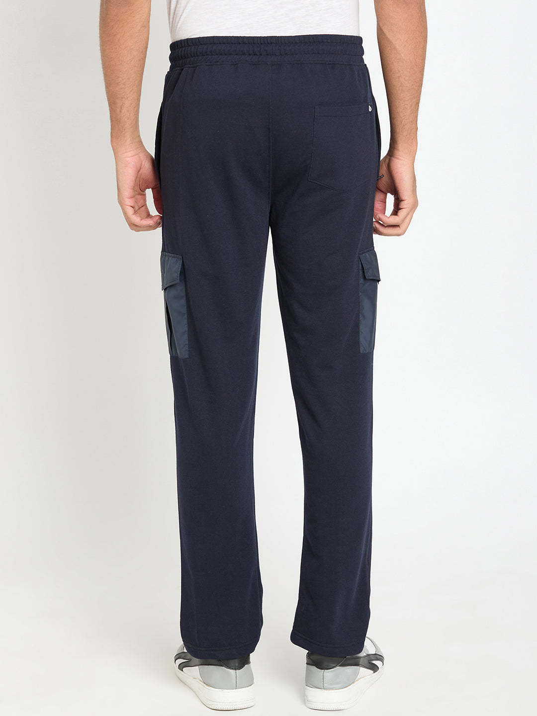 Navy Blue Solid Track Pant