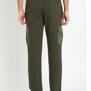 Dark Olive Solid Track Pant