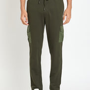 Dark Olive Solid Track Pant