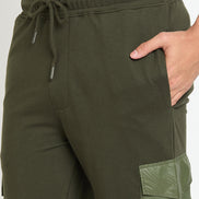 Dark Olive Solid Track Pant