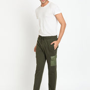 Dark Olive Solid Track Pant