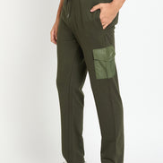 Dark Olive Solid Track Pant