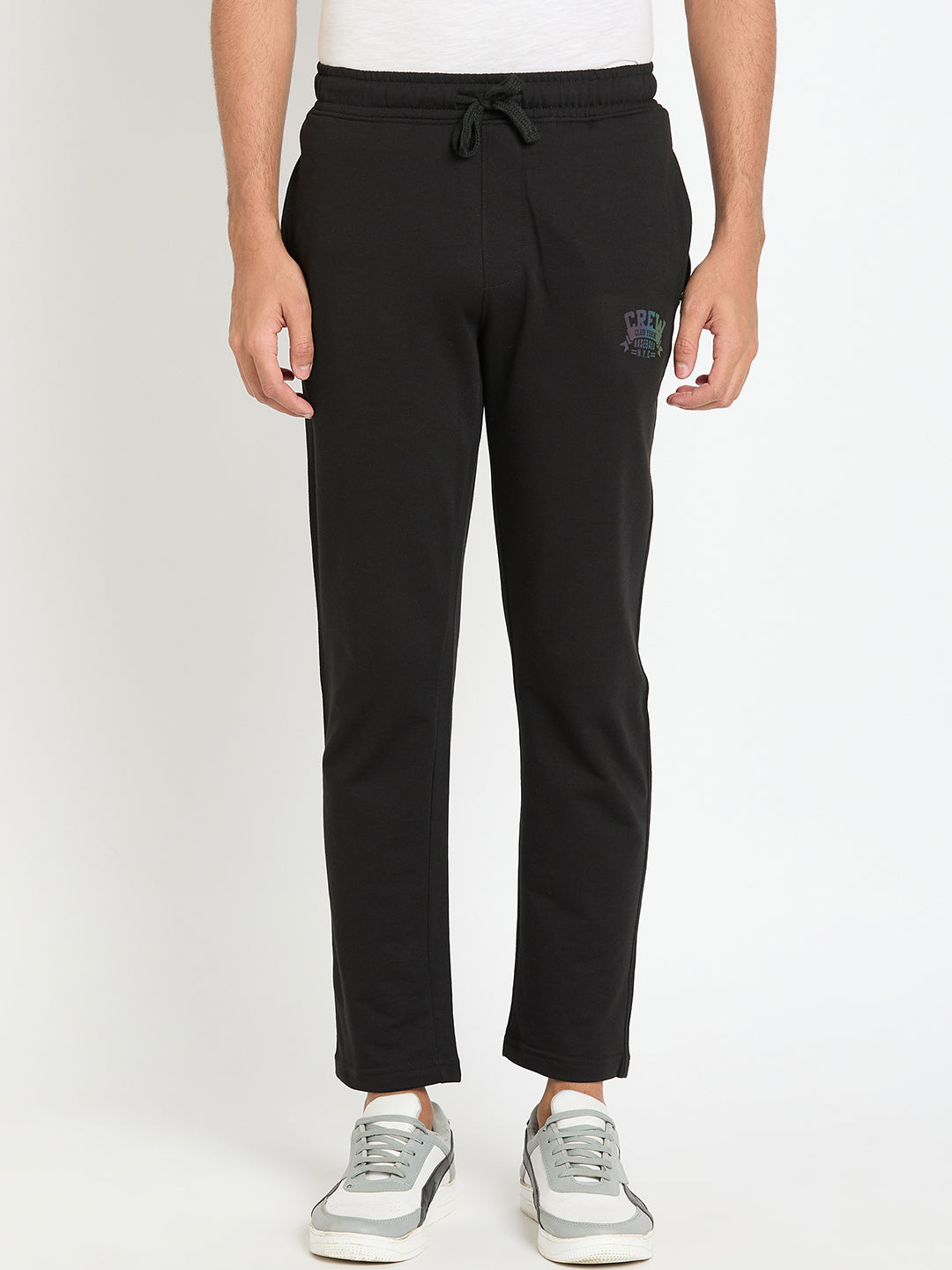 Black Printed Track Pant