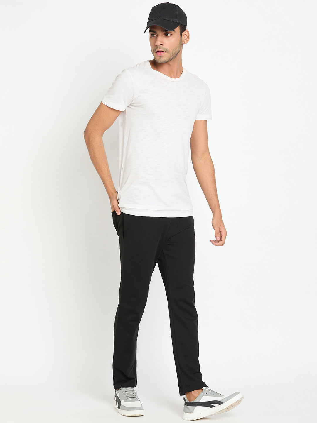 Black Printed Track Pant
