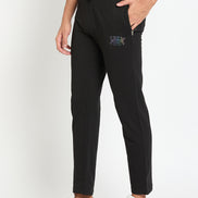 Black Printed Track Pant