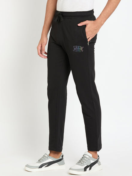 Black Printed Track Pant