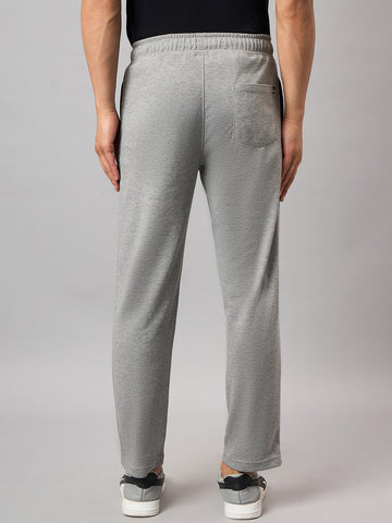 Grey Melange Solid Track Pant