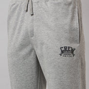 Grey Melange Solid Track Pant