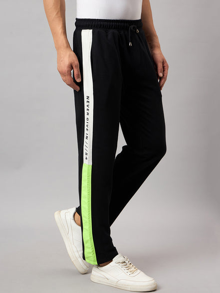 Black Colorblocked Track Pant