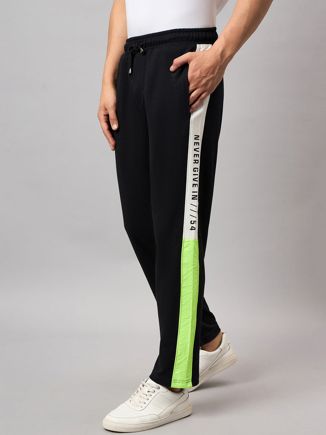 Black Colorblocked Track Pant