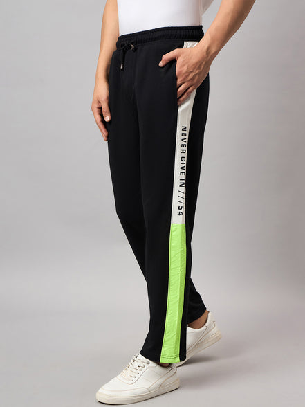 Black Colorblocked Track Pant