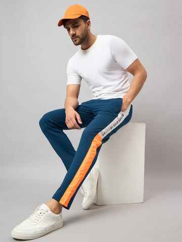 Blue Colorblocked Track Pant