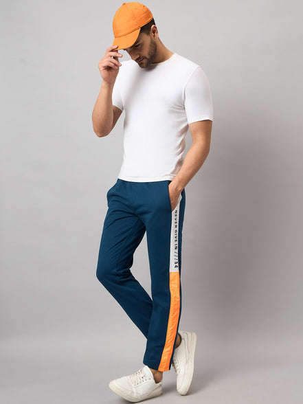 Blue Colorblocked Track Pant