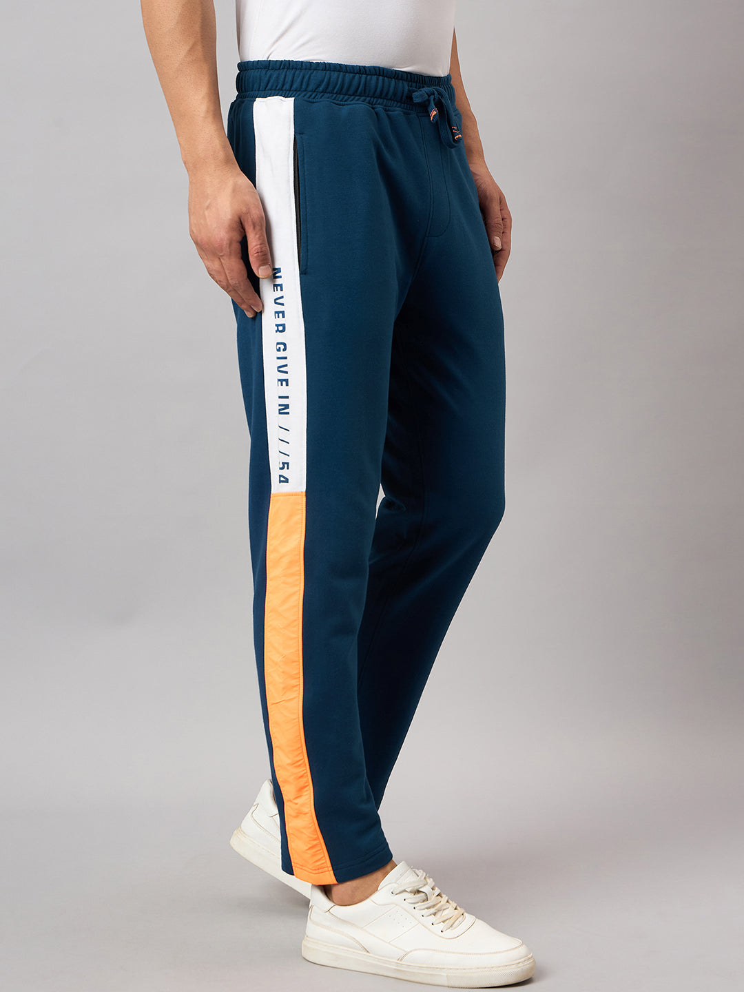 Blue Colorblocked Track Pant