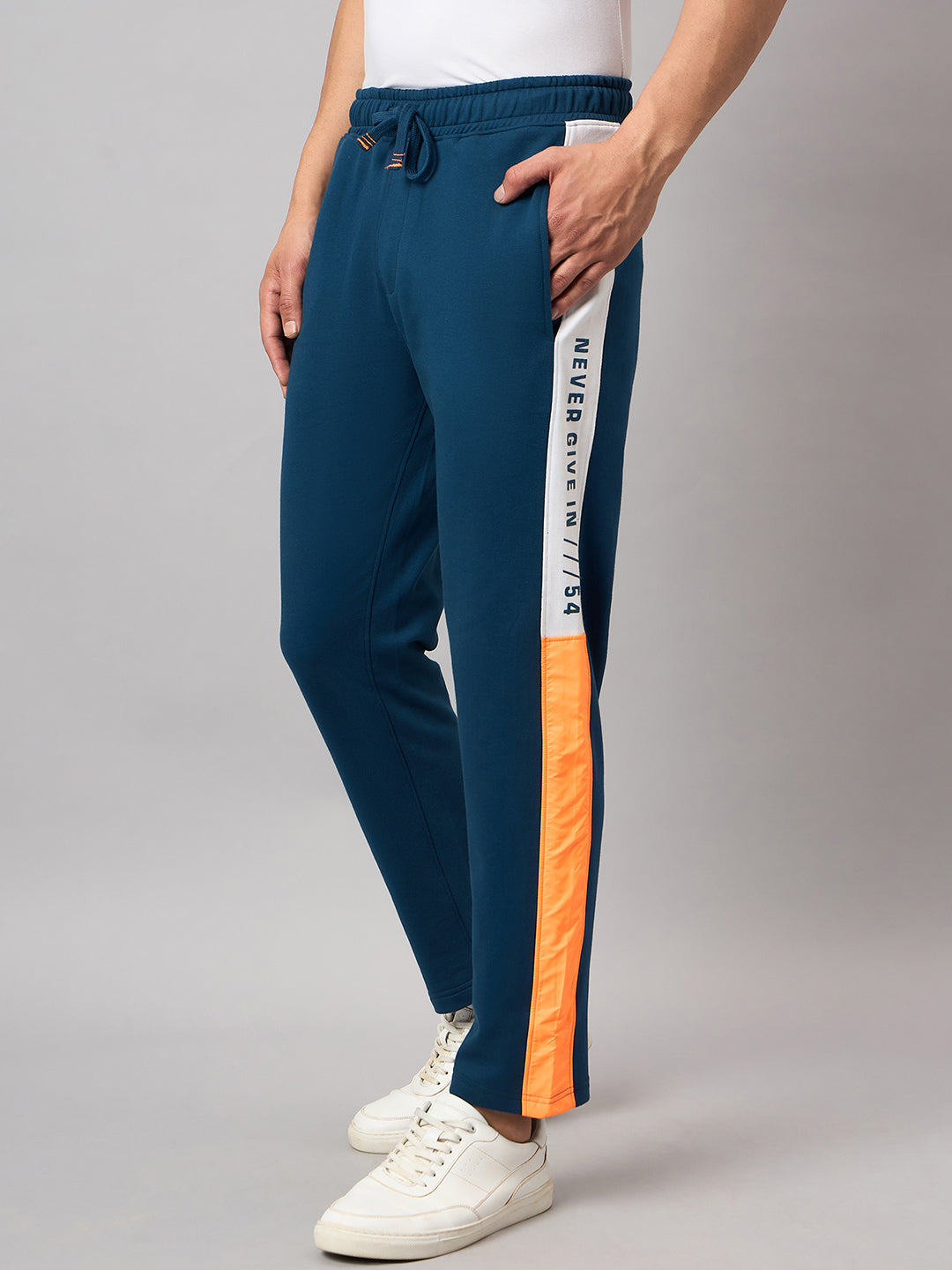 Blue Colorblocked Track Pant