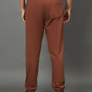 Club York Men Brown Drawstring Trackpant