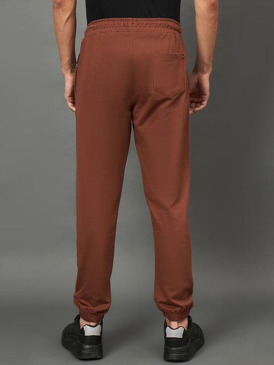 Club York Men Brown Drawstring Trackpant