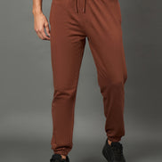 Club York Men Brown Drawstring Trackpant
