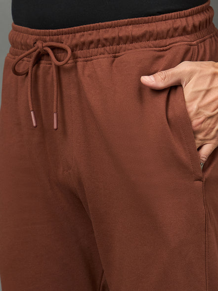 Club York Men Brown Drawstring Trackpant