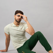 Dark Green Embroidery Track Pant