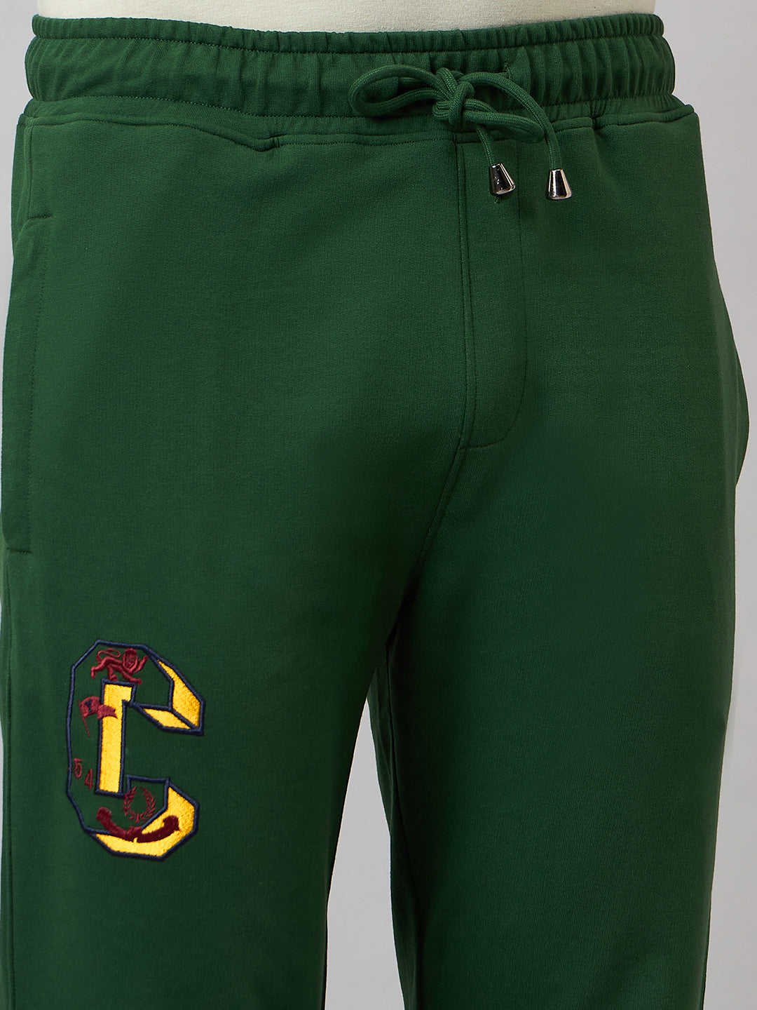 Dark Green Embroidery Track Pant