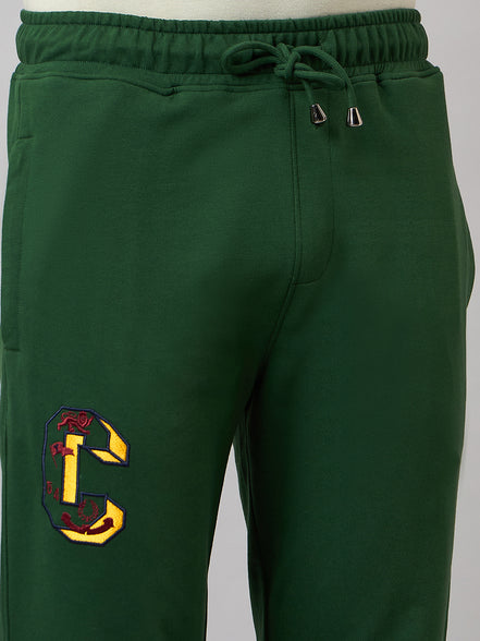 Dark Green Embroidery Track Pant