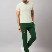 Dark Green Embroidery Track Pant