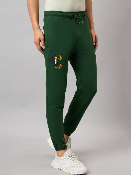 Dark Green Embroidery Track Pant