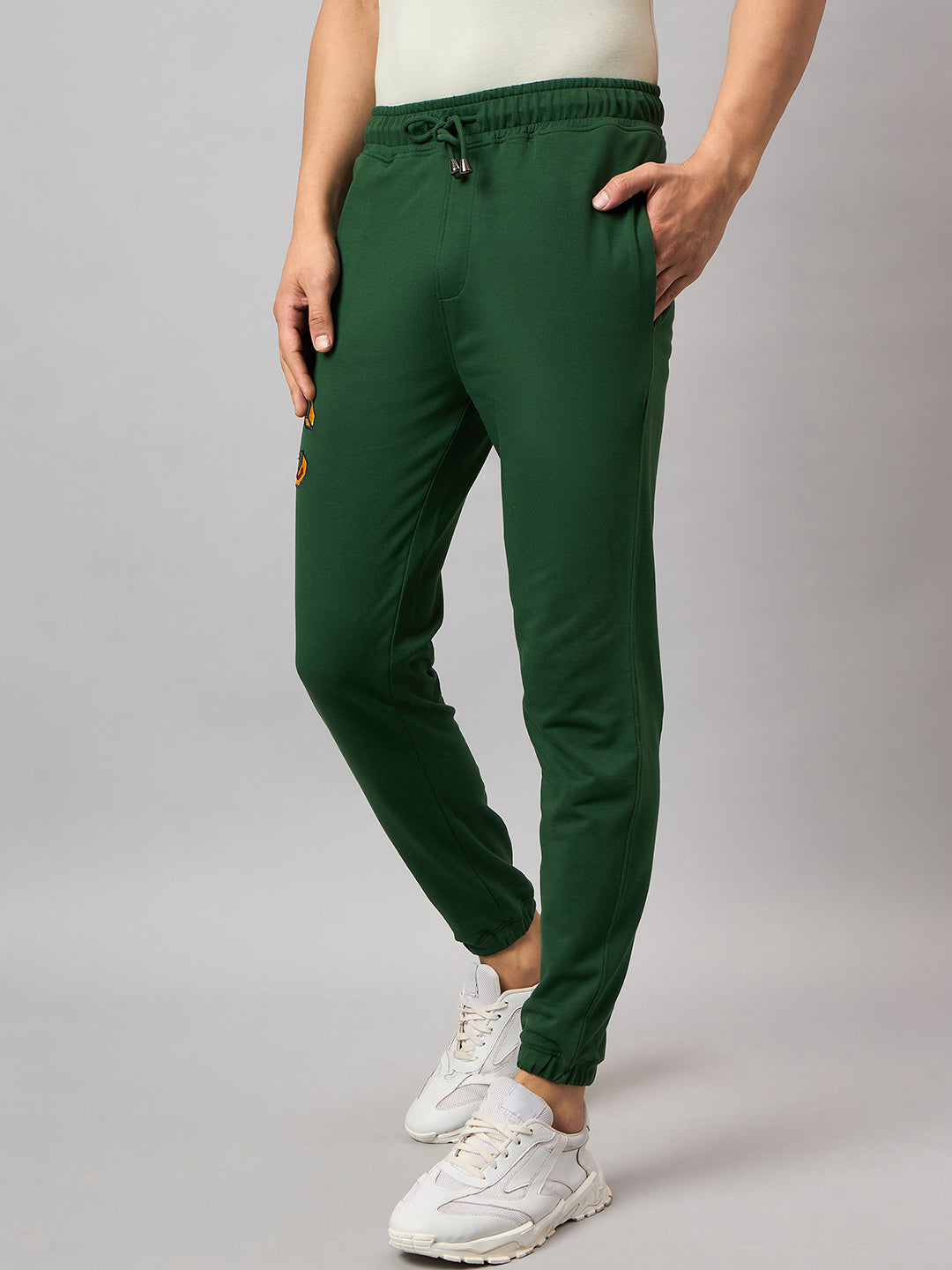 Dark Green Embroidery Track Pant