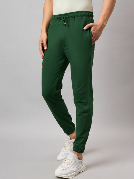 Dark Green Embroidery Track Pant