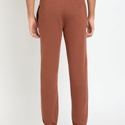 Brown Solid Track Pant