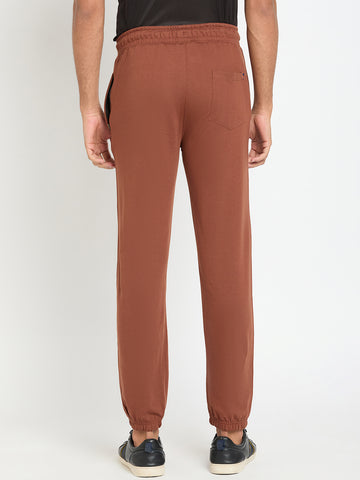 Brown Solid Track Pant