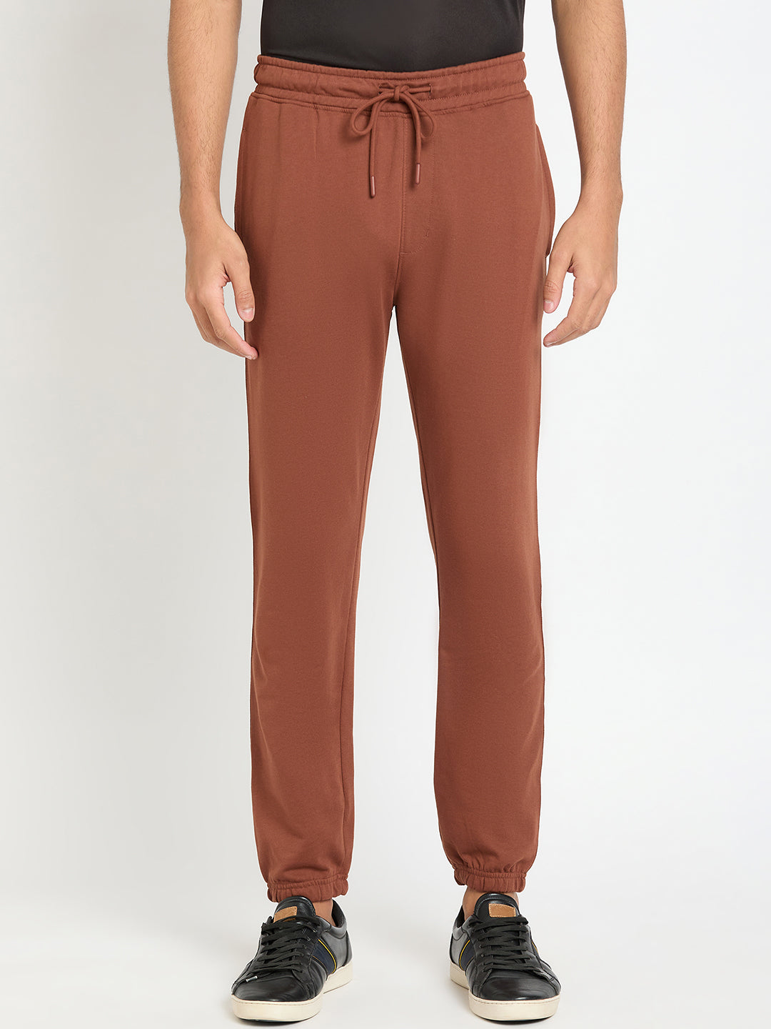 Brown Solid Track Pant