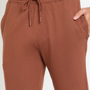 Brown Solid Track Pant