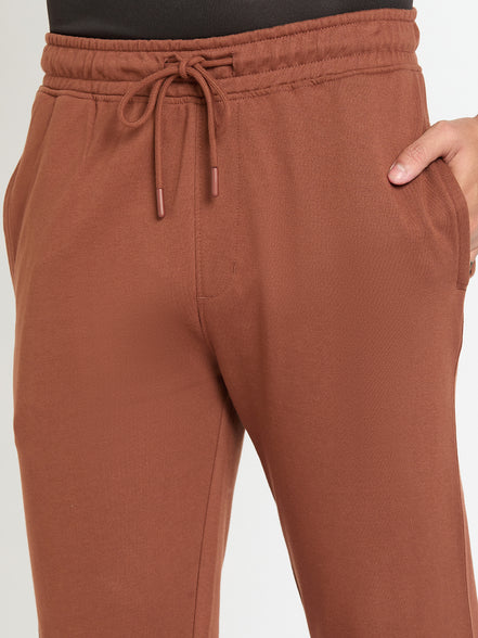 Brown Solid Track Pant