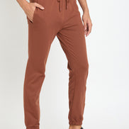 Brown Solid Track Pant