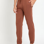 Brown Solid Track Pant