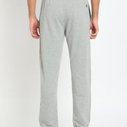 Grey Melange Printed Track Pant
