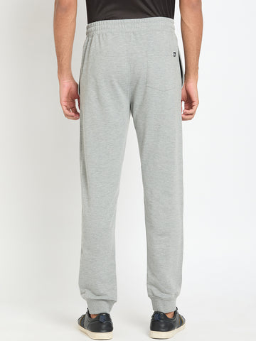 Grey Melange Printed Track Pant