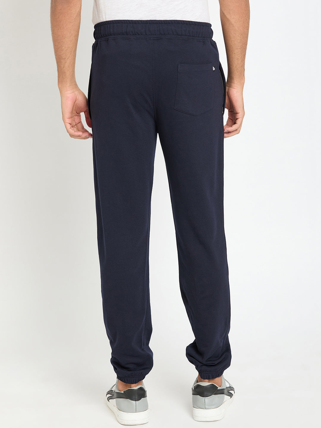 Navy Blue Printed Track Pant