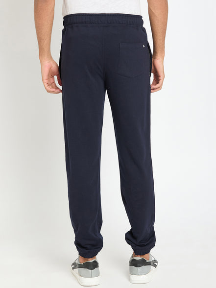 Navy Blue Printed Track Pant
