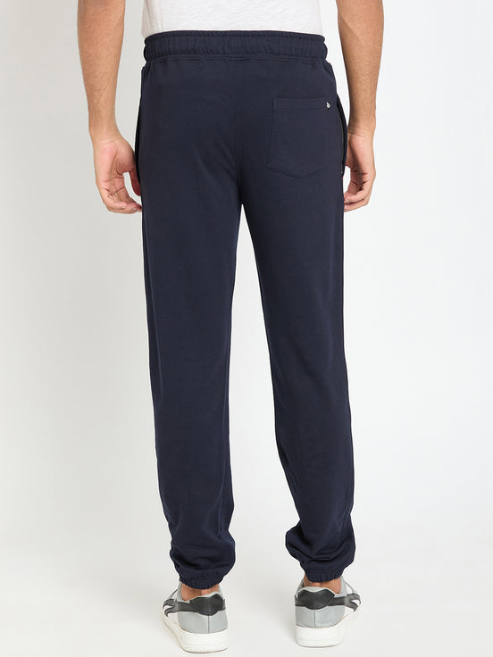 Navy Blue Printed Track Pant