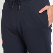 Navy Blue Printed Track Pant
