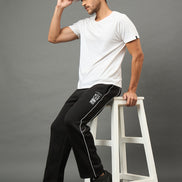 Club York Men Black Drawstring Trackpant