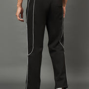 Club York Men Black Drawstring Trackpant