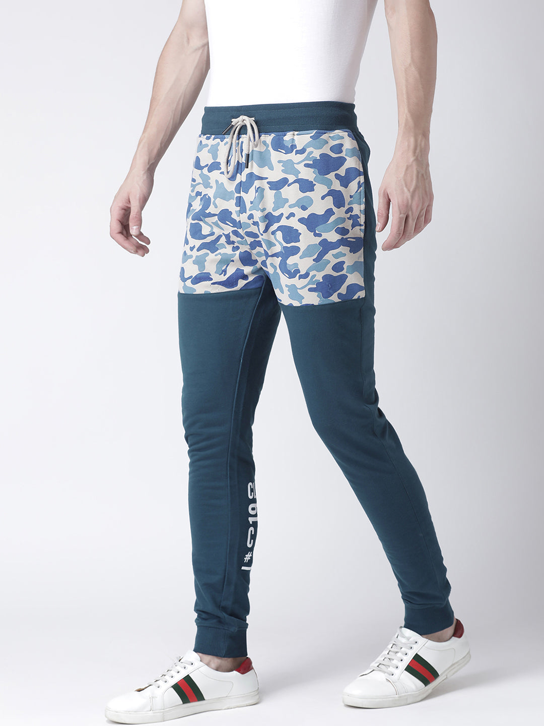 Teal Tie and Die Jogger with Graphic