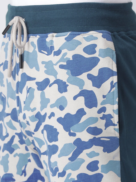 Teal Tie and Die Jogger with Graphic